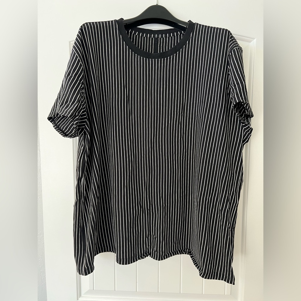 Lululemon All Yours cotton striped shirt, size 20